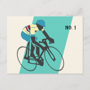 Radfahrer #3 postkarte
