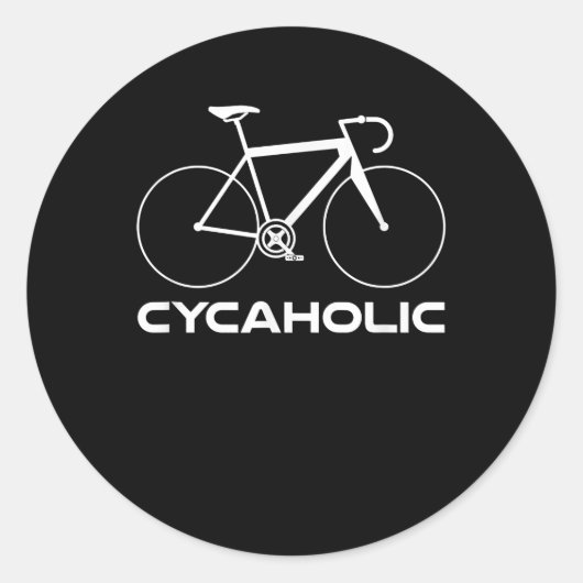 Radfahrer-Addict Funny Cyclist-Logo Runder Aufkleber (Vorderseite)