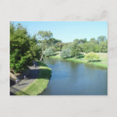 Radfahrer am Torrens in Adelaide im Süden Postkarte (Vorderseite)