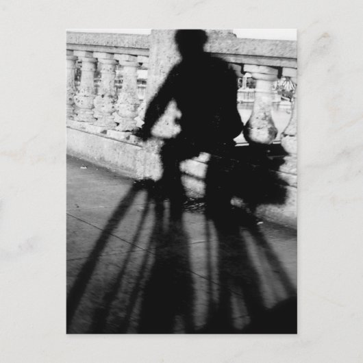 Radfahrer auf Burnside Brücke, Portland, Oregon Postkarte (Vorderseite)