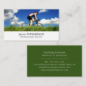 Radfahrer auf Gras, Radfahrer, Fahrradfahrer-Visit Visitenkarte (Vorne/Hinten)