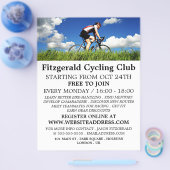 Radfahrer auf Gras, Radklub Werbung Flyer (Einzeln)