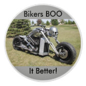 Radfahrer BOO es besser Skeleton Motorradgriffe Keramikknauf (Vorderseite)