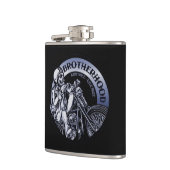 Radfahrer-Bruderschafts-Schwarzes Flachmann (Links)