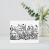 Radfahrer Calavera Postkarte (Stehend Vorderseite)