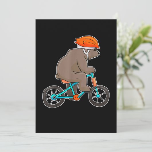 Radfahrer Dankeskarte (Stehend Vorderseite)