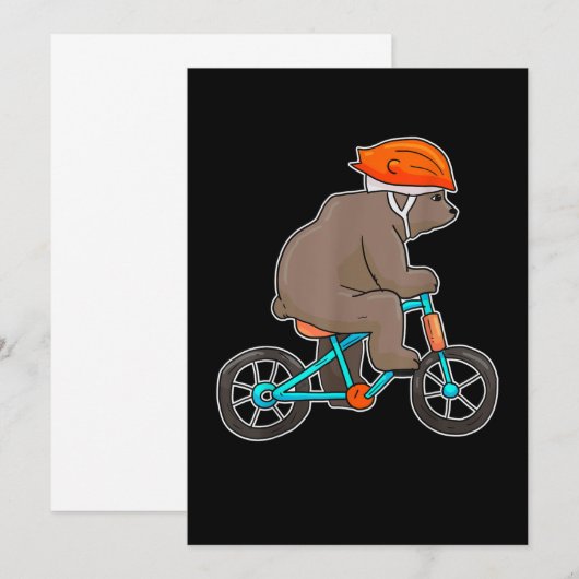 Radfahrer Dankeskarte (Vorne/Hinten)