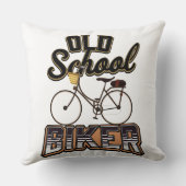 Radfahrer der Old School Kissen (Rückseite)