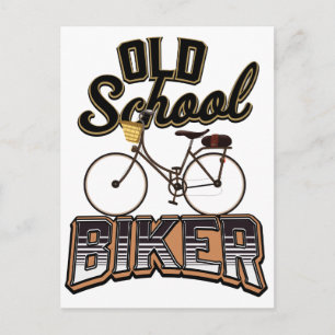 Radfahrer der Old School Postkarte
