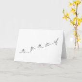 Radfahrer, der über den Hügel hinausgeht Karte (Gelbe Blume)