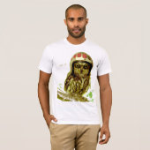 Radfahrer-Eule mit Helm T-Shirt (Vorne ganz)