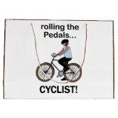 Radfahrer Fahrrad Radfahren Große Geschenktüte (Rückseite)