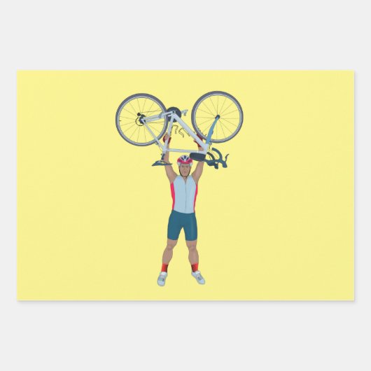 Radfahrer Fahrradfahren Geschenkpapier Set (Vorderseite 2)