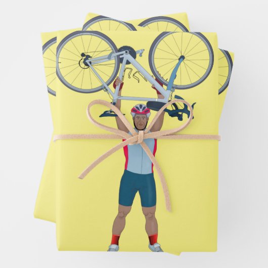 Radfahrer Fahrradfahren Geschenkpapier Set (Beispiel)
