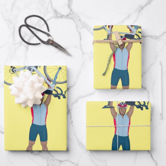 Radfahrer Fahrradfahren Geschenkpapier Set (Vorderseite)