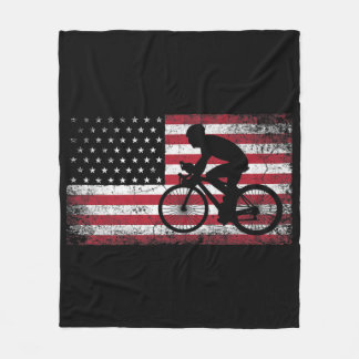 Radfahrer Fahrradfahrer - Amerikanische Flagge am Fleecedecke