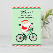 Radfahrer Feiertagskarte (Stehend Vorderseite)