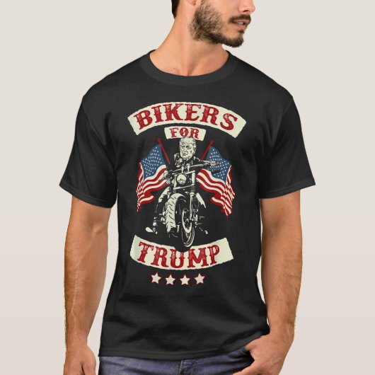 Radfahrer für Trump Motorrad Trump 2024 T-Shirt (Vorderseite)