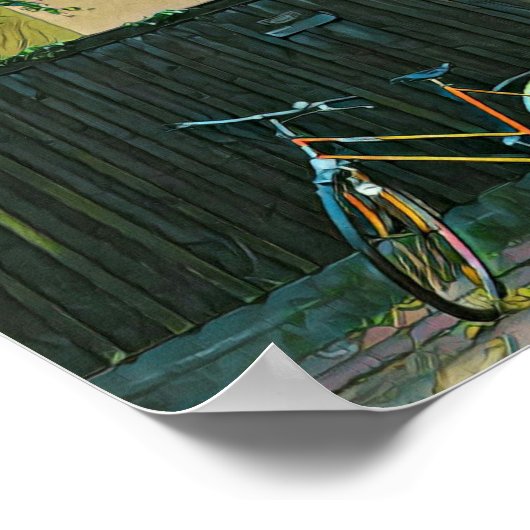 Radfahrer geben Ideen Poster (Ecke)