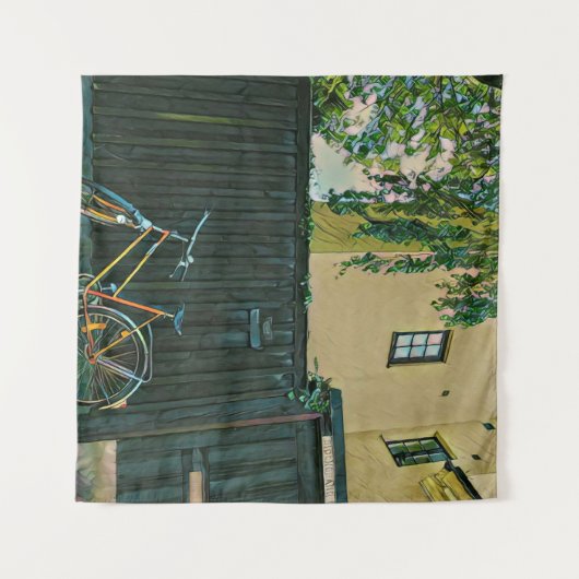 Radfahrer geben Ideen Wandteppich (Vorderseite (Horizontal))