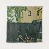 Radfahrer geben Ideen Wandteppich (Vorderseite)