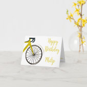 Radfahrer Geburtstagskarte Karte (Gelbe Blume)