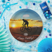 Radfahrer Geburtstagsparty Plate HAMbyWG Pappteller (Party)
