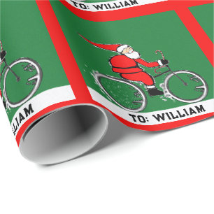 Radfahrer-Geschenk für die Feiertage Geschenkpapier