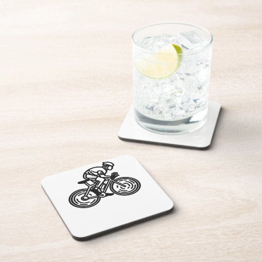 Radfahrer Getränkeuntersetzer (Rechte Seite)