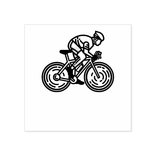 Radfahrer Gummistempel (Prägung)