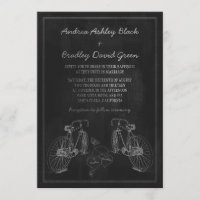 Radfahrer-Halbpensionsherzen Einladung Hochzeit
