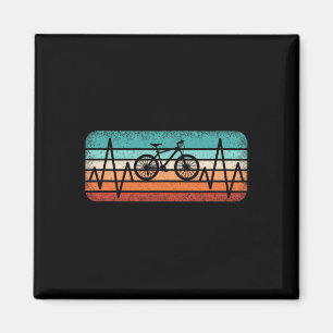 Radfahrer Herzschlag Fahrrad Mountainbike Retro Magnet