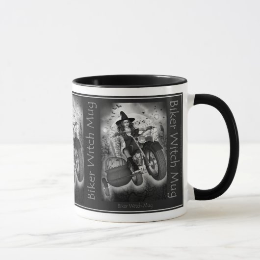 Radfahrer-Hexe Tasse (Rechts)
