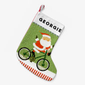 Radfahrer-Holiday-Geschenk Kleiner Weihnachtsstrumpf (Vorderansicht (hängend))