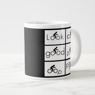 Radfahrer Humor Jumbo-Tasse