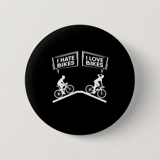 Radfahrer I Liebe Bikes Button (Vorderseite)