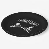 Radfahrer I Liebe Bikes Pappteller (Schrägansicht)