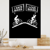 Radfahrer I Liebe Bikes Poster (Küche)