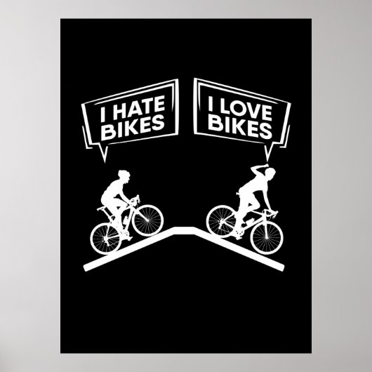 Radfahrer I Liebe Bikes Poster (Vorne)