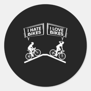 Radfahrer I Liebe Bikes Runder Aufkleber