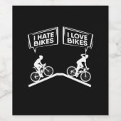 Radfahrer I Liebe Bikes Weinetikett (Einzelnes Label)