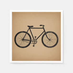 Radfahrer Illustration Vintag Brown Cycling Serviette