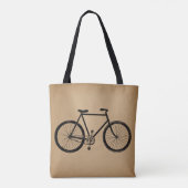 Radfahrer Illustration Vintag Brown Cycling Tasche (Rückseite)