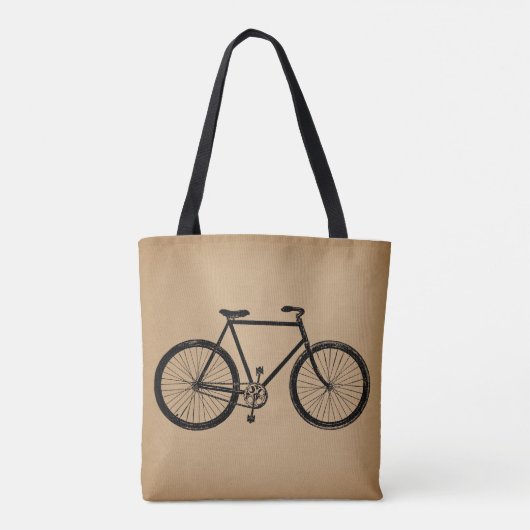 Radfahrer Illustration Vintag Brown Cycling Tasche (Rückseite)