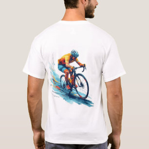 Radfahrer in Aktion Illustration Malerei Fahrrad T-Shirt
