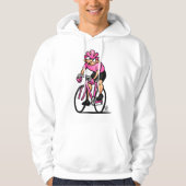 Radfahrer in der Maglia Rosa Hoodie (Vorderseite)