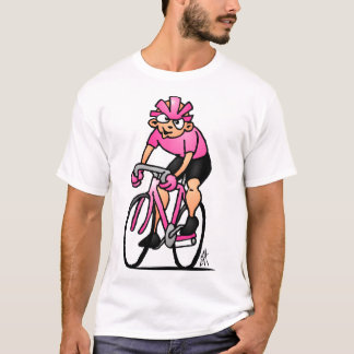 Radfahrer in der Maglia Rosa T-Shirt