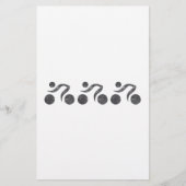 Radfahrer in Grau Briefpapier (Vorderseite)