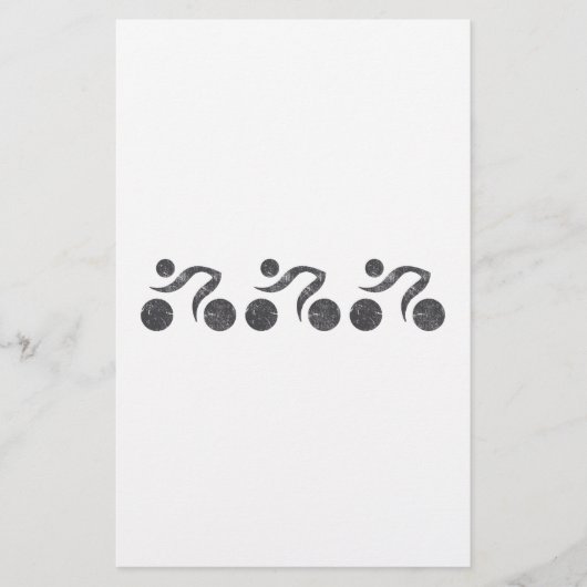 Radfahrer in Grau Briefpapier (Vorderseite)