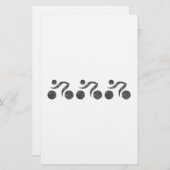 Radfahrer in Grau Briefpapier (Vorne/Hinten)